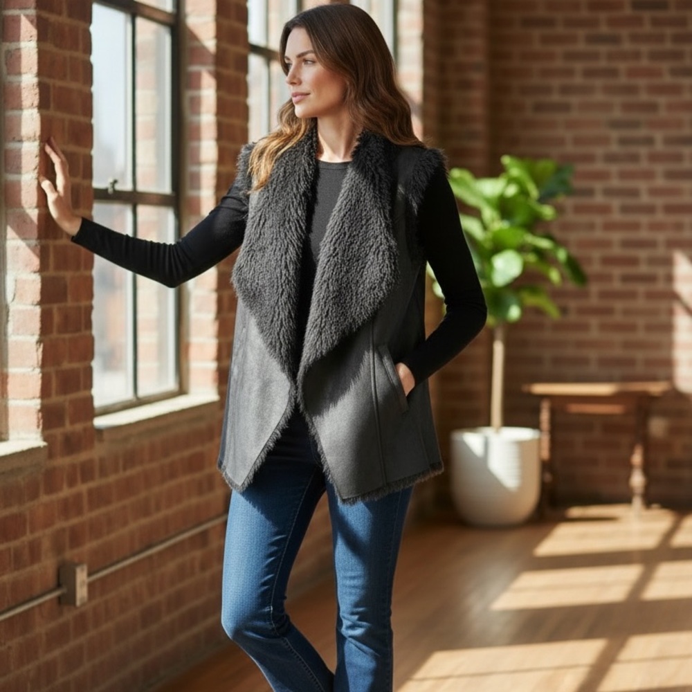 Linz Faux Shearling Vest